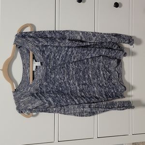 14th & Union navy cold shoulder sweater